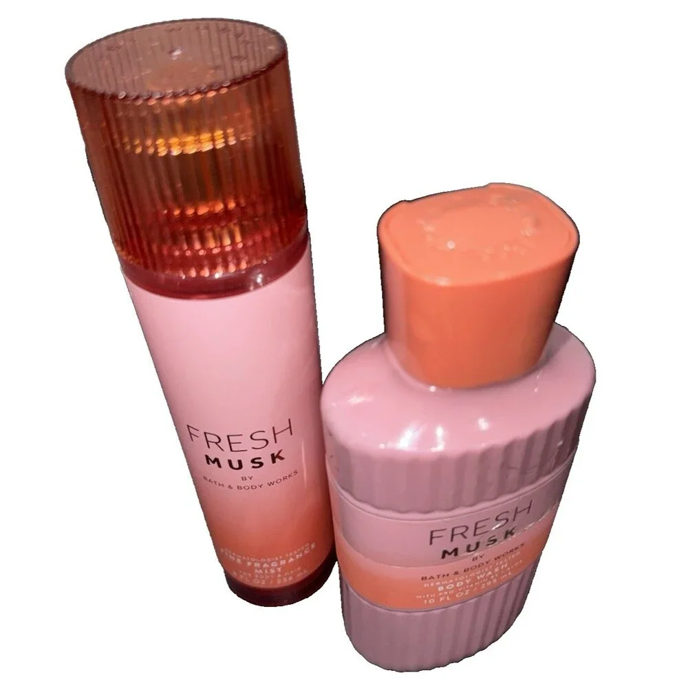 Bath & Body Works Fresh Musk Fine Fragrance Mist & Body Wash - 2 Piece